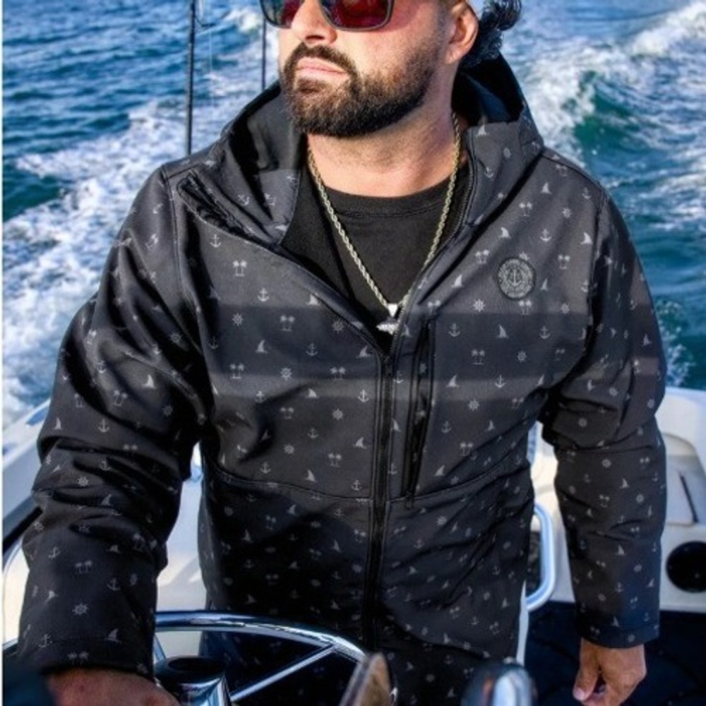 Dixxon Anchor Jacket 2.0 Sea Legs Black Mens Large Nautical Hooded Softshell